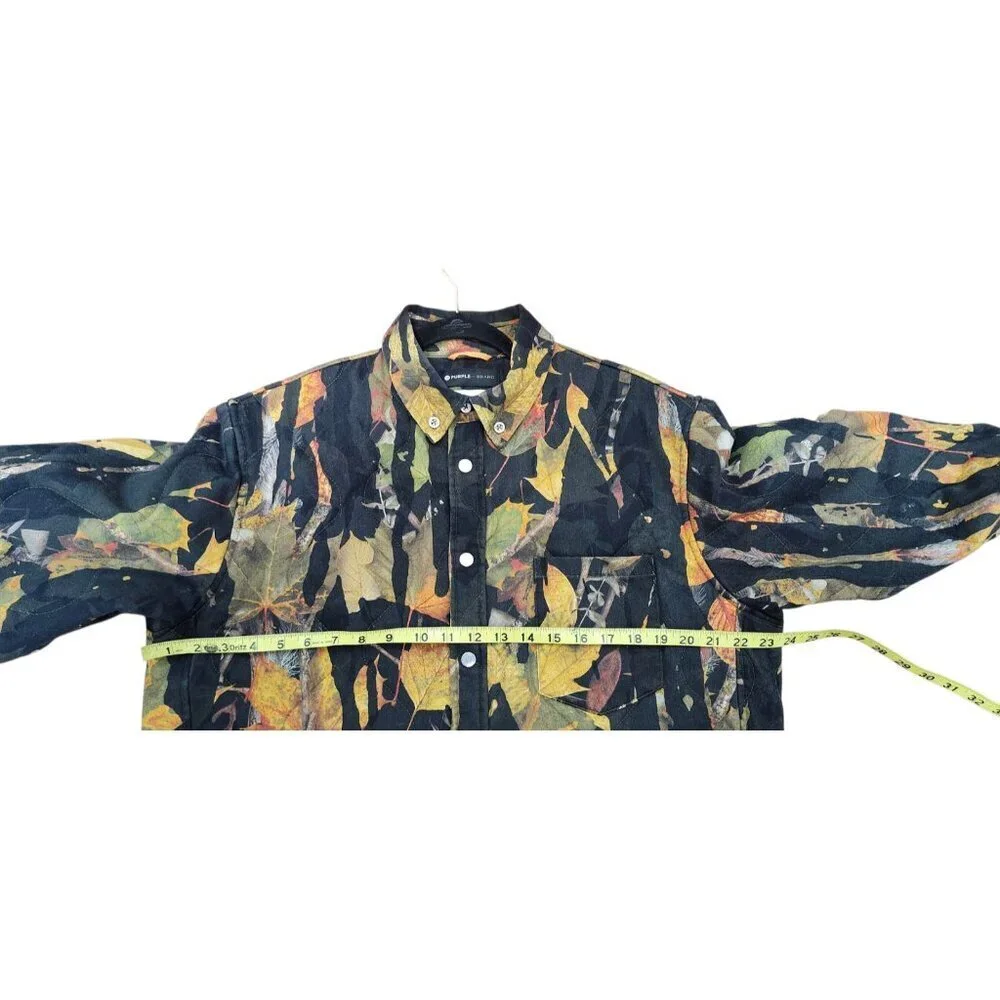 Purple Brand P313 Quilted Shirt Jacket Drip Camo Men’s Medium Primaloft Insulate